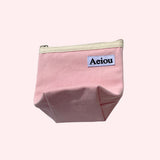 Aeiou Basic Pouch (M size) Pink rose water (6552038178934)