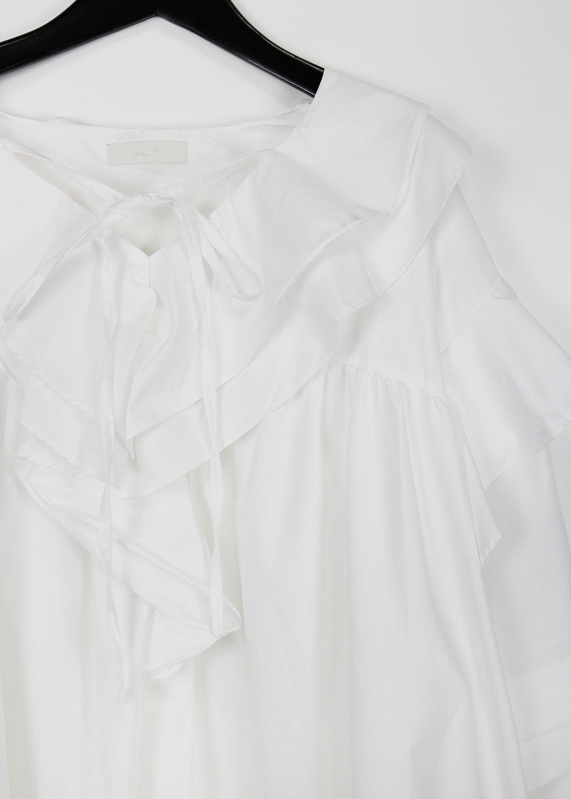 モノラッフルブラウス / Mono ruffle blouse (2color)