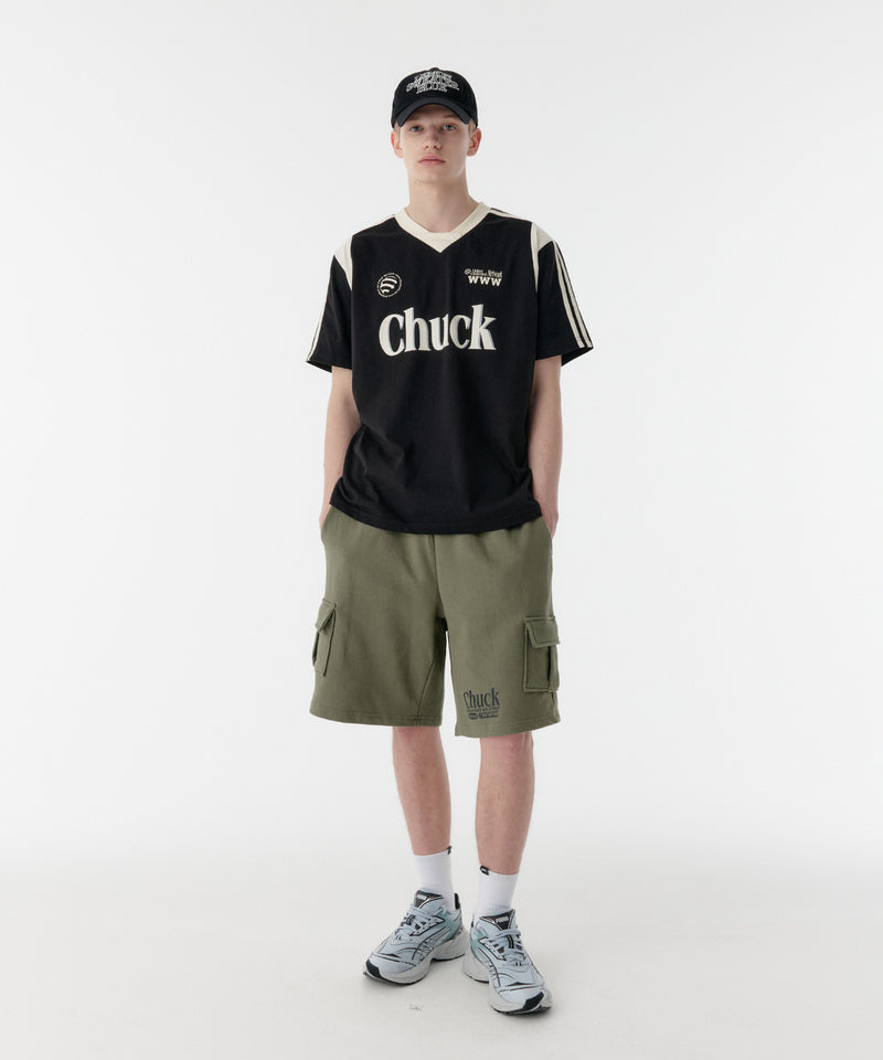 Chuck Uniform V-Neck T-Shirt, Black