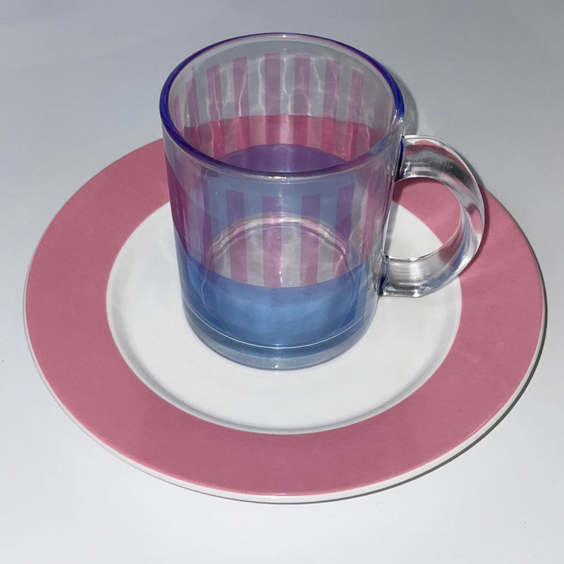ハーフストライプトランスペアレントマグ / Half Striped Transparent Mug