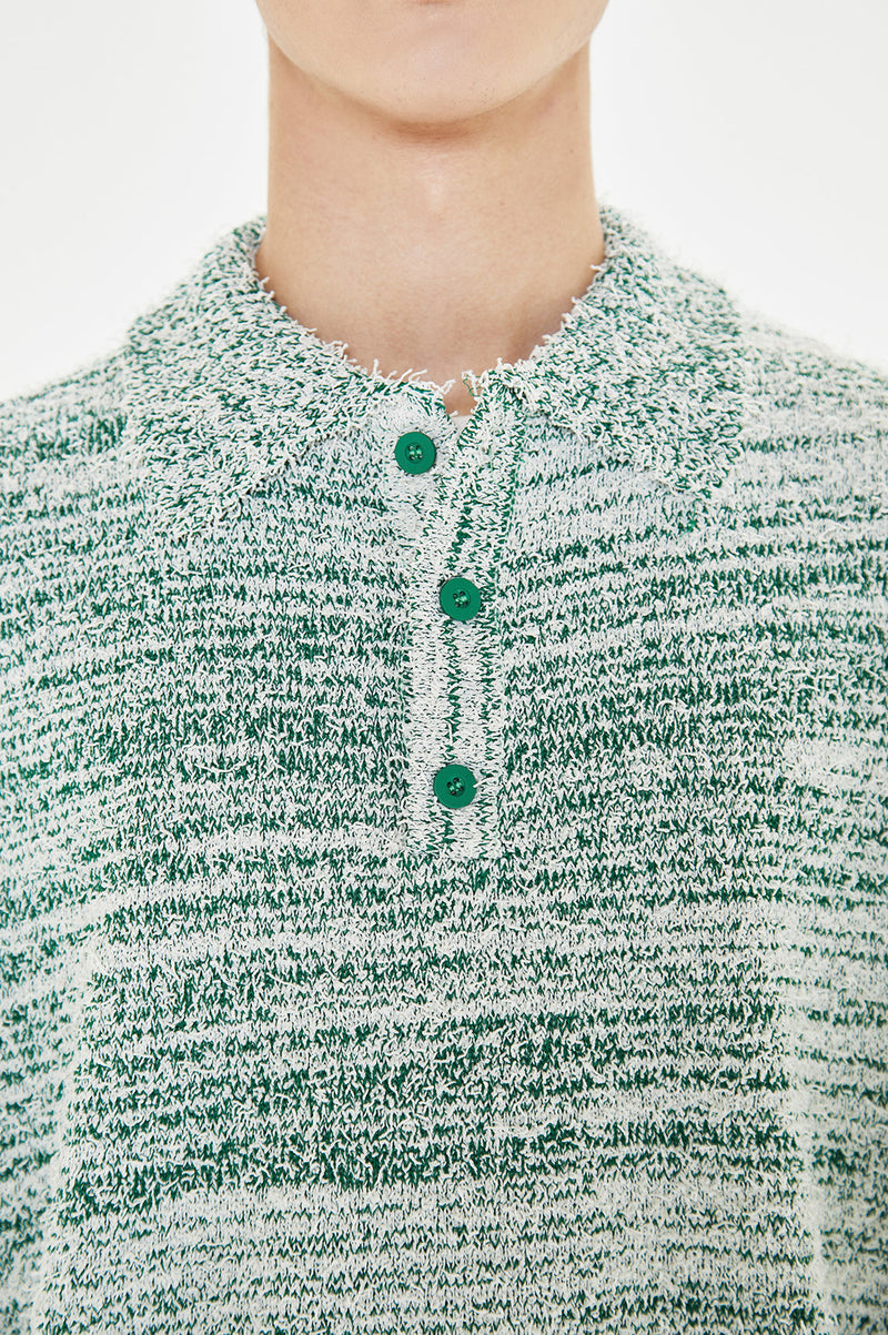 テールヤーンスリーブレス/Tail yarn sleeveless (Blend green)