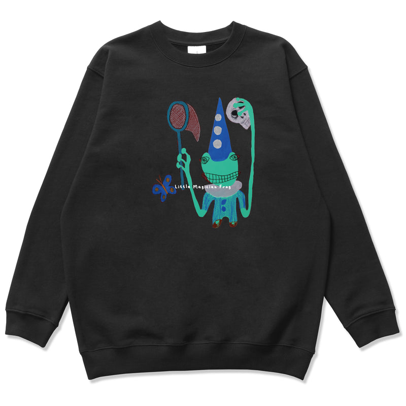 Little Magician Frog Sweatshirts WH/BK (6602730537078)