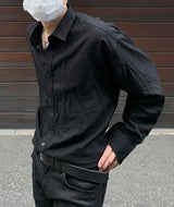 ウィンクルレーヨンシャツ / Winkle Rayon Shirt (black)