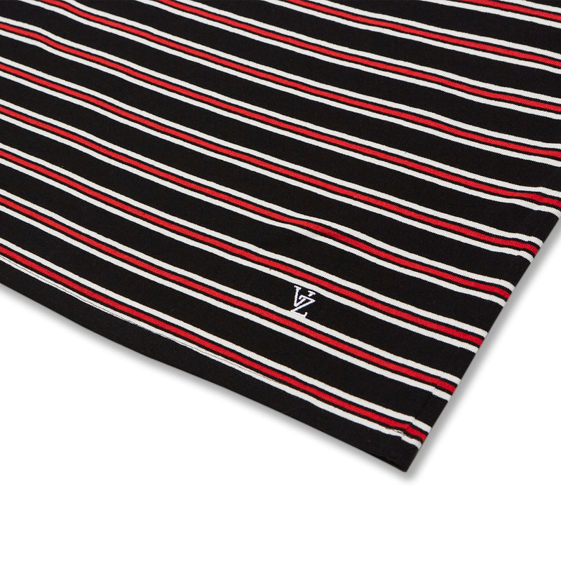 VZロゴビックオバーフィットボーダースリーブブラック/VZ Logo Big Over Fit Boarder Long Sleeve Black (6683343323254)