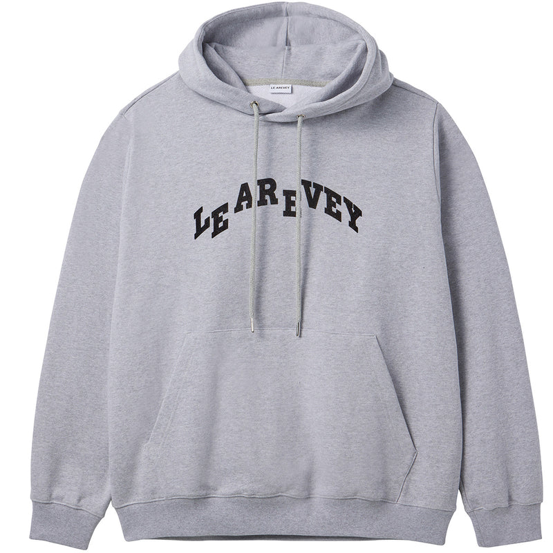 LE AREVEY ARCH LOGO HOODIE GRAY