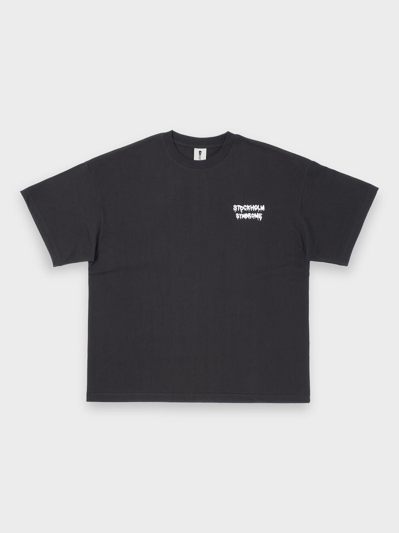 OVERSIZE FIT NEED MONEY TEE - CHARCOAL / S24STS03-CHARCOAL