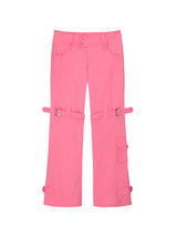 ローライズベルトパンツ / 0 8 low-rise belted pants - PINK