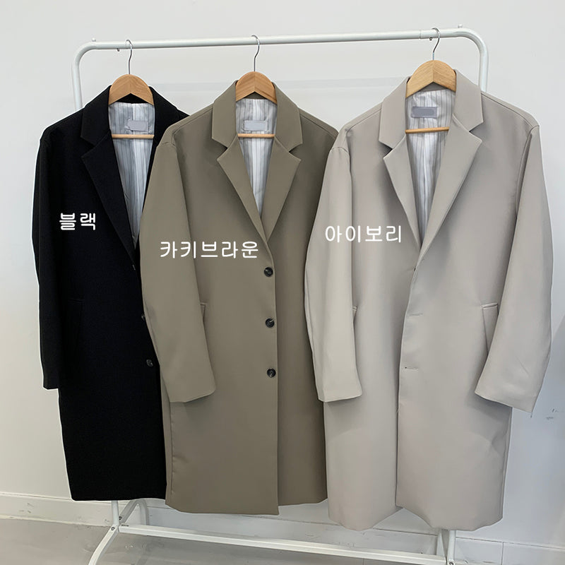 モダンシングルスプリングコート/Modern Single Spring Coat (3 colors)