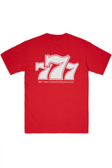 ウィッシュユーラックTシャツ/WISH YOU LUCK 1/2 T-SHIRT_RED