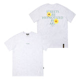 フラワースタンダードフィットTシャツ / 22 FLOWER STANDARD FIT T-SHIRTS WHITE MELANGE / BLACK