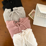 テンションニットウェアフーディジップアップ / [For summer!] Tension knitwear hoodie zip-up