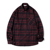 チェックシャツ/クロスレッドブラックチェックシャツ S63