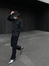 ウェスタンデニムシャツ/Western Denim Shirt (black)