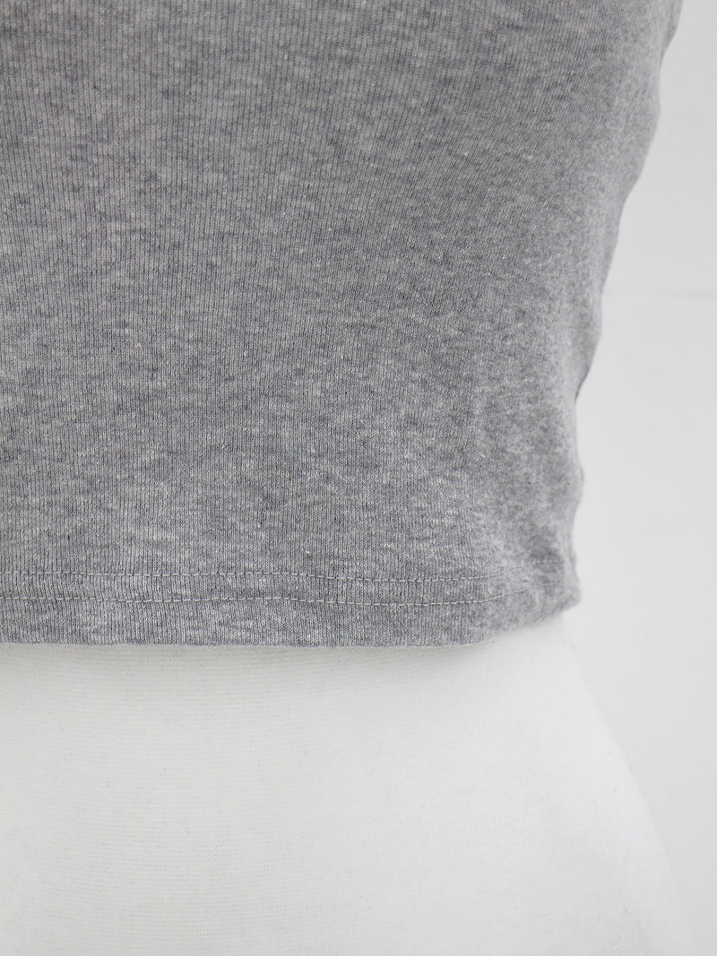 クロップドホルターネックスリーブレス / Cropped halterneck sleeveless (3color)