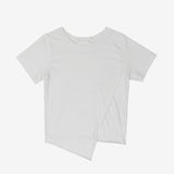 Sandy diagonal line cropped T-shirt (6566243565686)