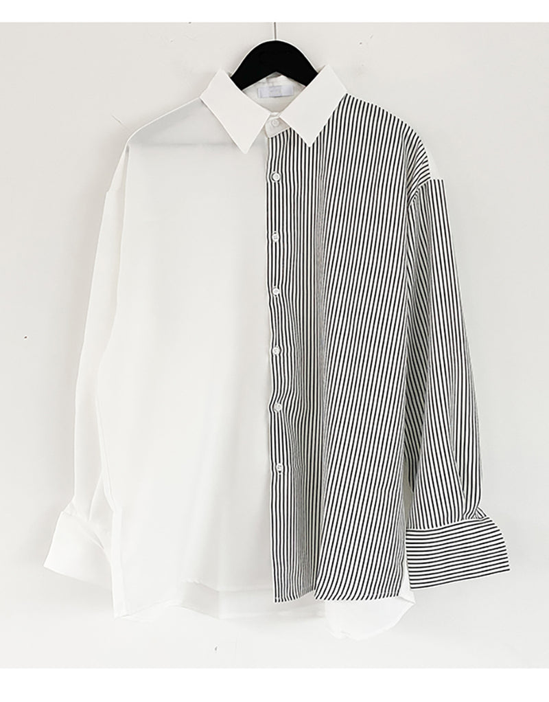 Striped Panel Shirt (6595754295414)