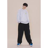 HOLYNUMBER7 X CHOI BYUNGCHAN CHICK GRAPHICS TRAINING PANTS_BLACK