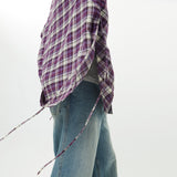 oversized splice flannel shirt (6604085362806)