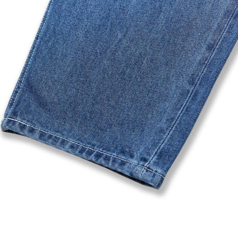 ワイドテーパードレトロデニムパンツブルー/Wide Tapered Retro Denim Pants Blue
