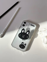 ブラックバニージェリーアイフォンケース / Black bunny jelly case (iphone case)