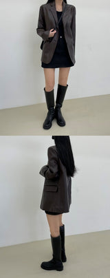 フェードレザージャケット / Fade Leather Jacket (2colors)