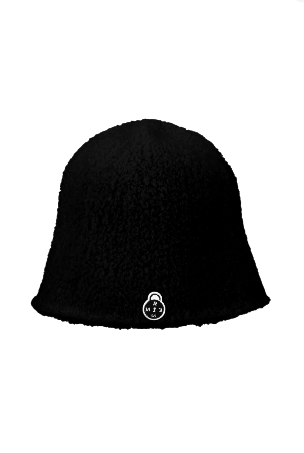 ポーグルバケットハット / Black curly bucket hat (블랙 뽀글이 버킷햇)