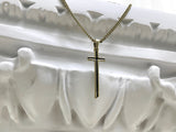 [BLESSEDBULLET]classic chain cross necklace_vintage silver (6563044687990)