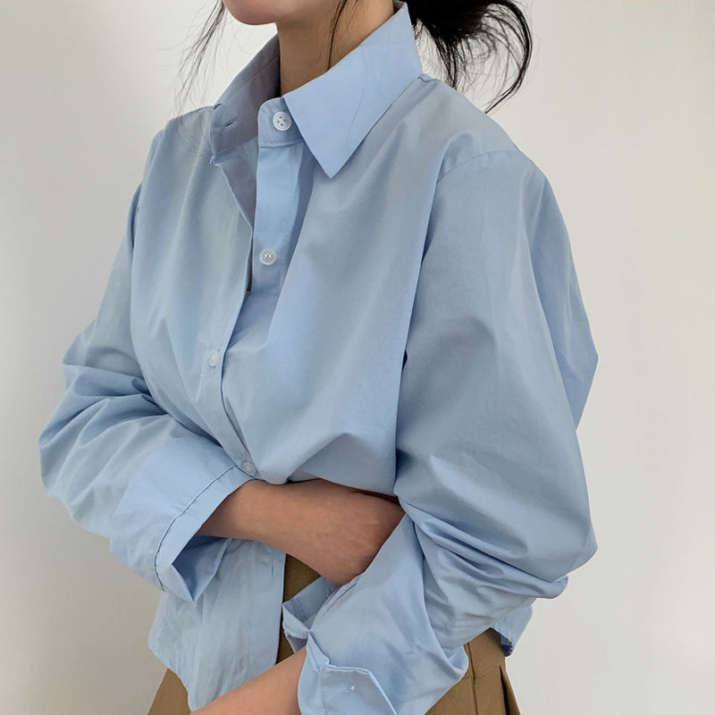 ロングスリーブボタンドフロントシャツ / Long Sleeve Buttoned Front Shirt