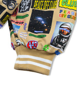 スペースグラフィック_バシティジャケット/ Space_Graphic Varsity Jacket BEIGE (6613187592310)
