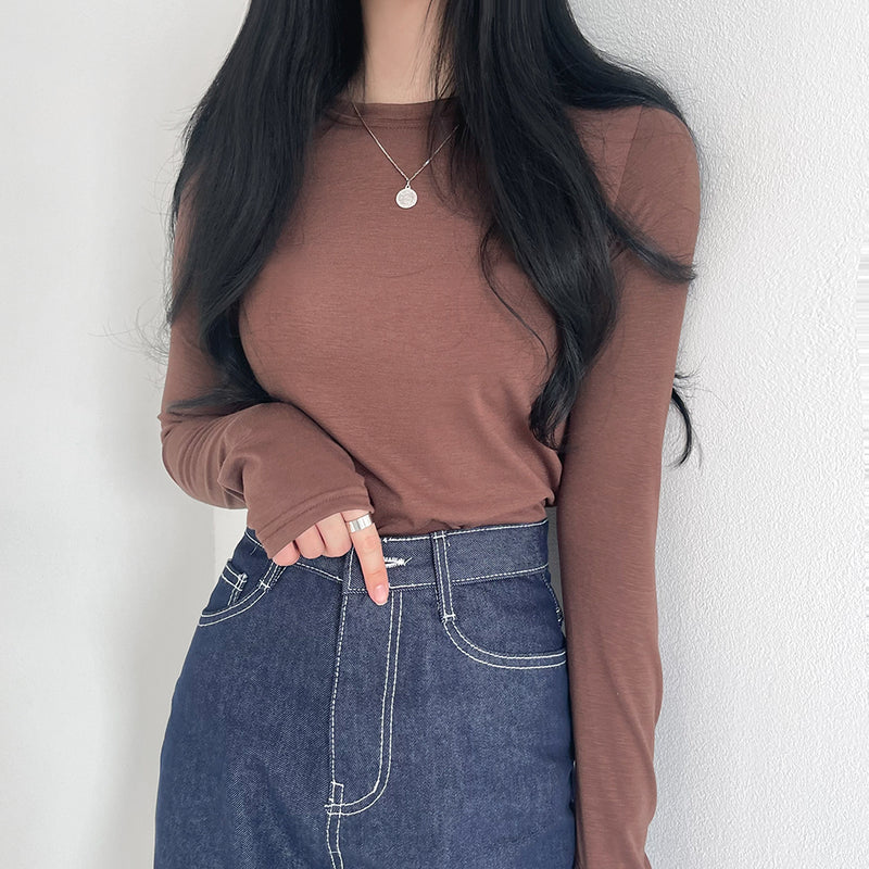 Extended Sleeve Round Neck T-Shirt