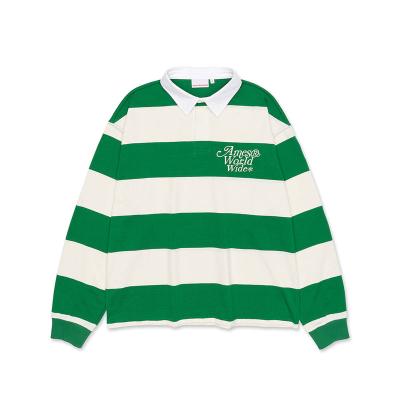 シグネイチャーロゴラグビーシャツ/SIGNATURE LOGO RUGBY SHIRT GREEN