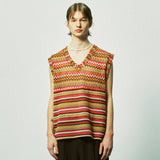 ハバナビーチニットベスト / havana beach knit vest red