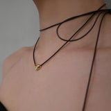 ハートストリングネックレス / heart string necklace