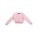 Pink Checkers Cardigan (6623652872310)