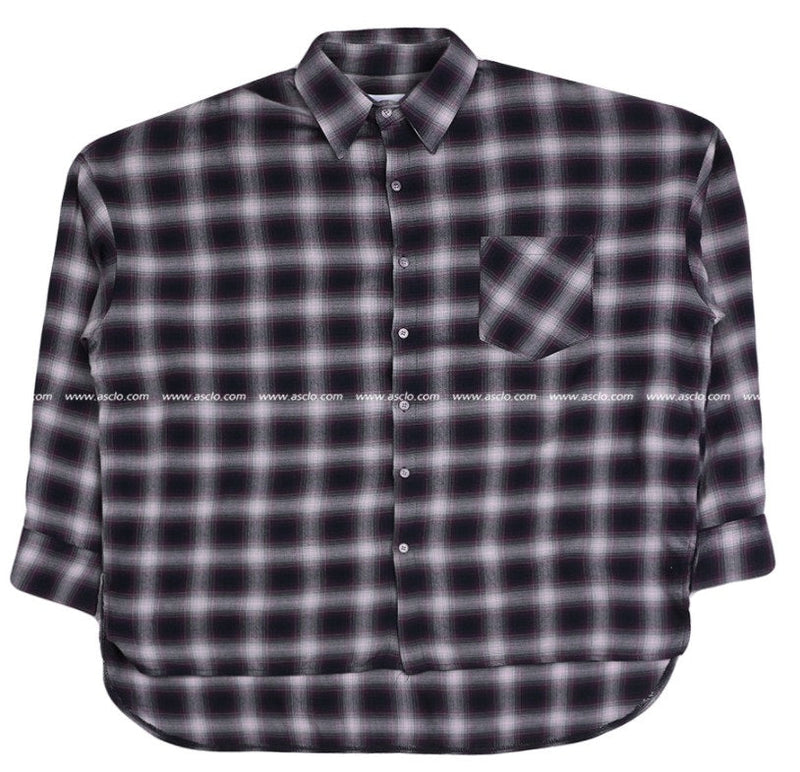 チェックオーバーシャツ / ASCLOfit Loden Check Over Shirt (2color)