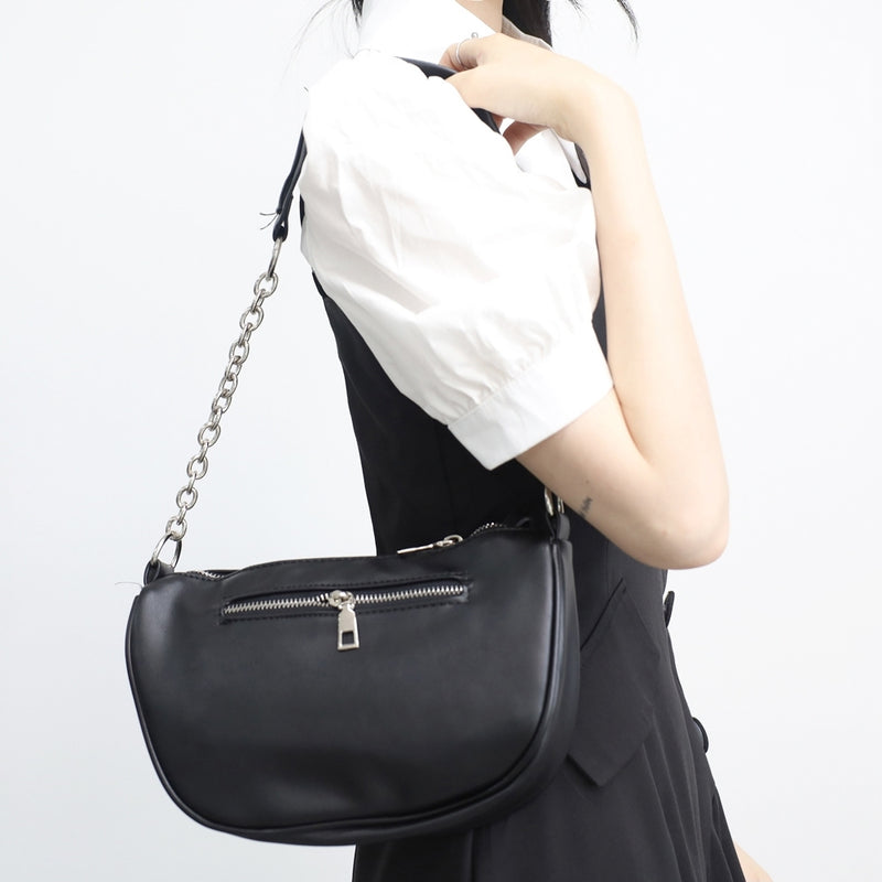 ミランチェーンレザーショルダーバッグ / Milan chain leather shoulder bag