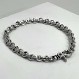 [BLESSEDBULLET]vintage silver curve chain link necklace_13mm (6562966831222)