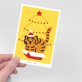 HAPPY TREE TIGER POST CARD (6538539040886)