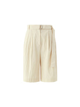 Two tuck half pants - Butter cream (6699527700598)