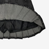 Dark pleated denim skirt (6545535828086)