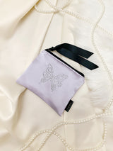スパークリングキュービックサテンジップポーチ (S) / Sparkling Cubic Satin Zip-pouch (S/4color)