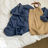 サンデールーズフィットクロップガーゼシャツ/[Bellide made] Sunday Loose Fit Cropped Gauze Shirt