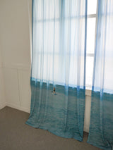 marine blue curtain