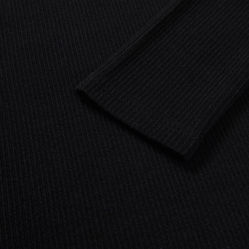Square Ribbon Long Sleeve [BLACK] (6618529300598)