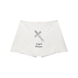 Satin Cross Skirt - WHITE(M size)