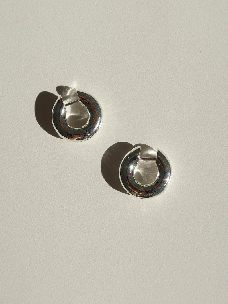 ボールドフープピアス/bold hoop earring - silver