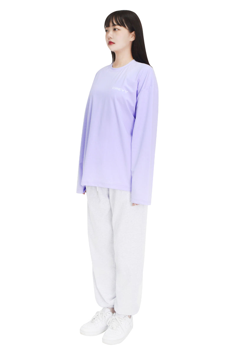 ロゴオーバーフィットラッシュロングスリーブTシャツ/logo overfit rash long sleeve T-shirt (light purple)