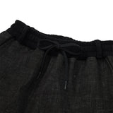 Denim Knit Blocking Pants [BLACK] (6638402568310)