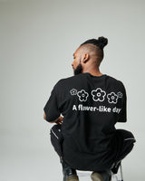 Flower T-shirts (Black) (6555214676086)
