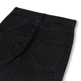 ワイドテーパードレトロデニムパンツブラック/Wide Tapered Retro Denim Pants Black (6683369767030)